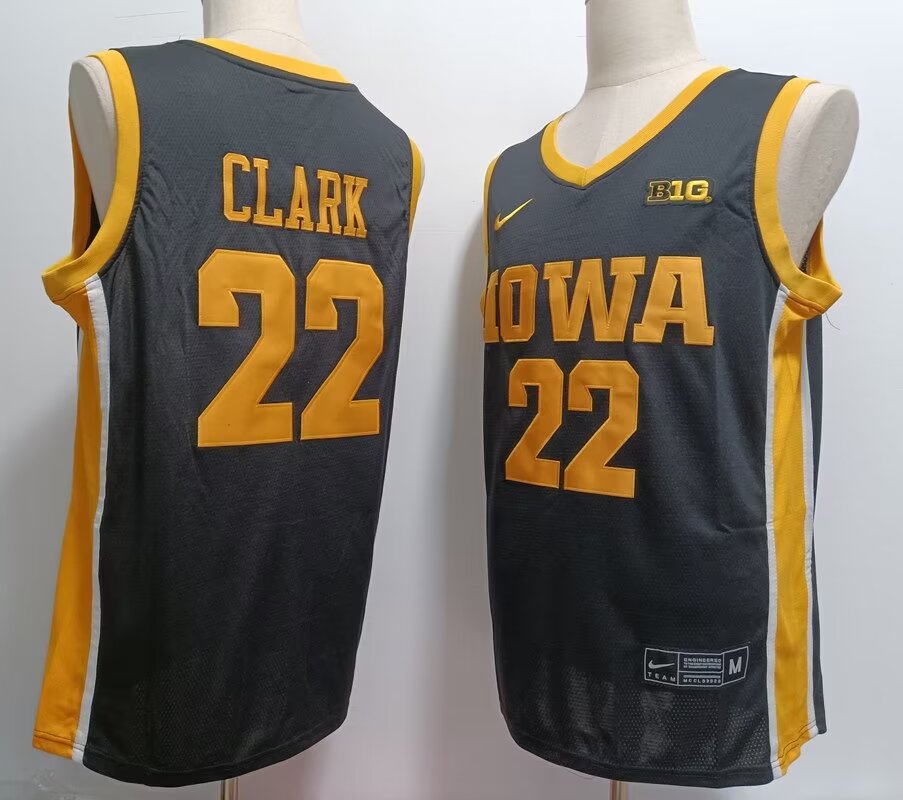 2024 NCAA Men Iowa Hawkeyes 22 Caitlin Clark black style #3 nike jerseys->ncaa teams->NCAA Jersey
